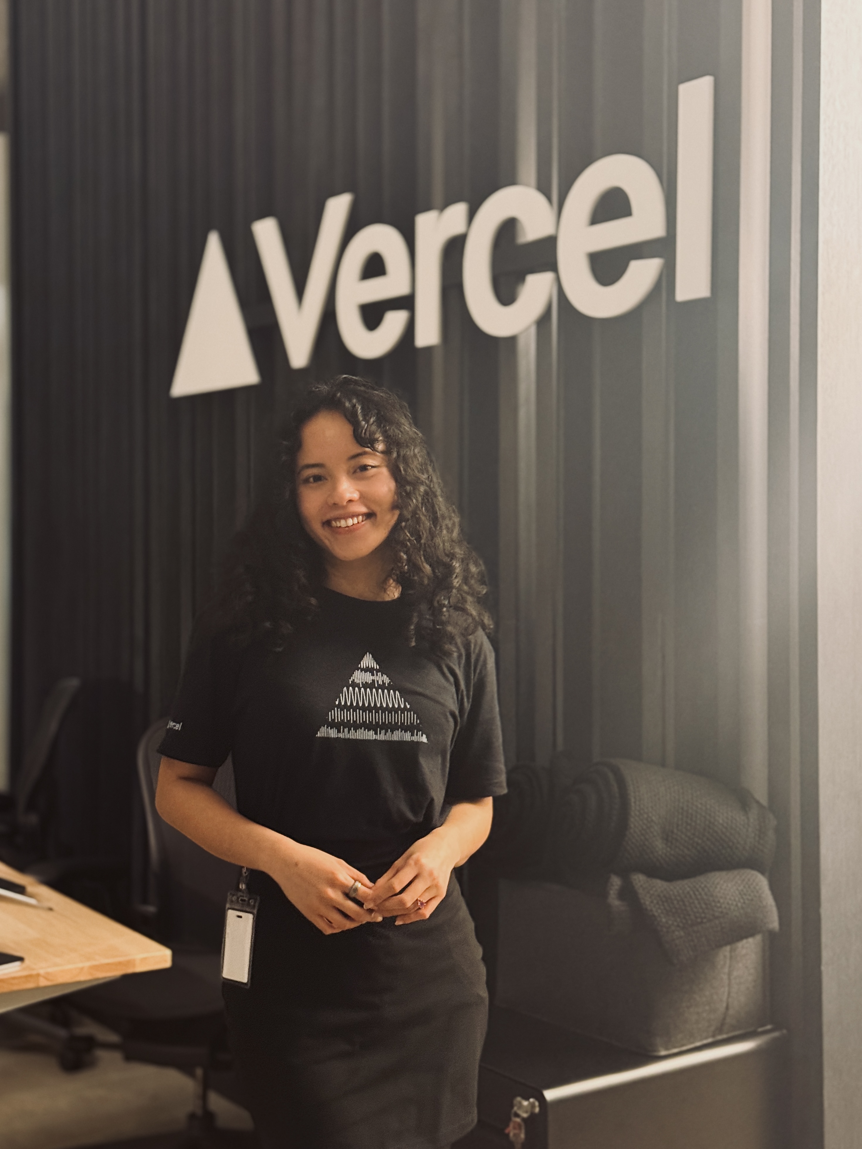 Vercel Community branding representing Pauline's work building and leading the Vercel Community from June 2024