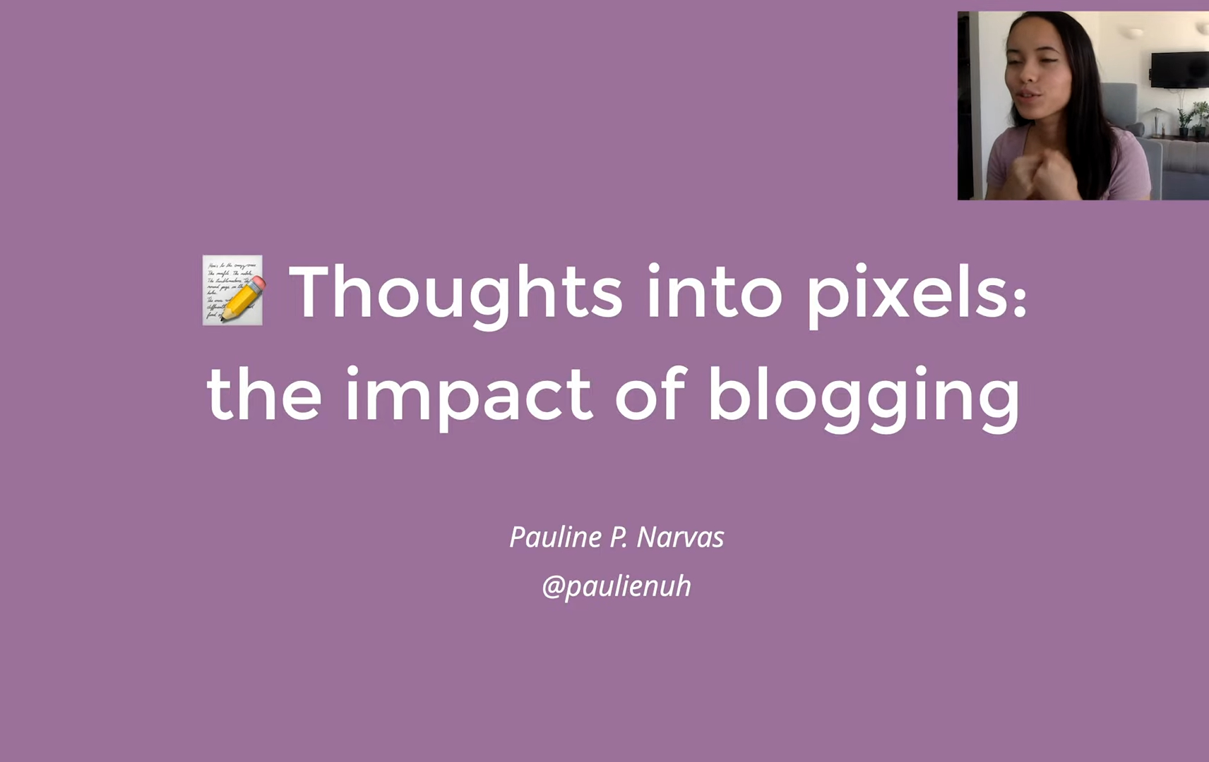 Thumbnail for Thoughts to Pixels: The impact of blogging